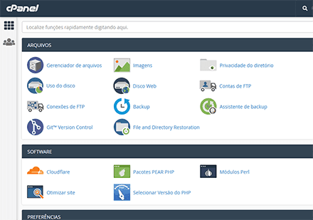 Painel de controle cPanel